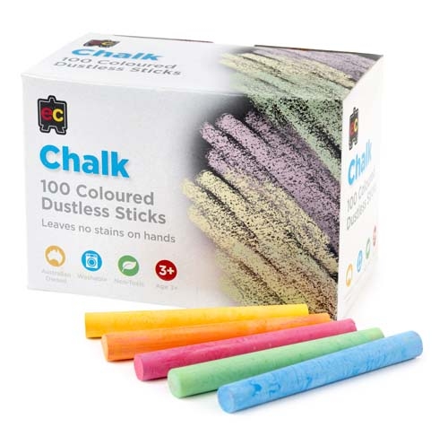 Chalk - EC Coloured Sticks Box of 100