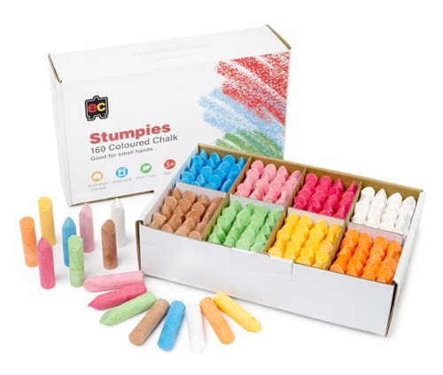 Chalk - EC Stumpy Box of 160 (8 Colours x 20 each)