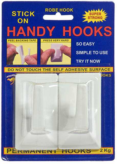 Handy Hooks Permanent 2kg Large Pack of 2