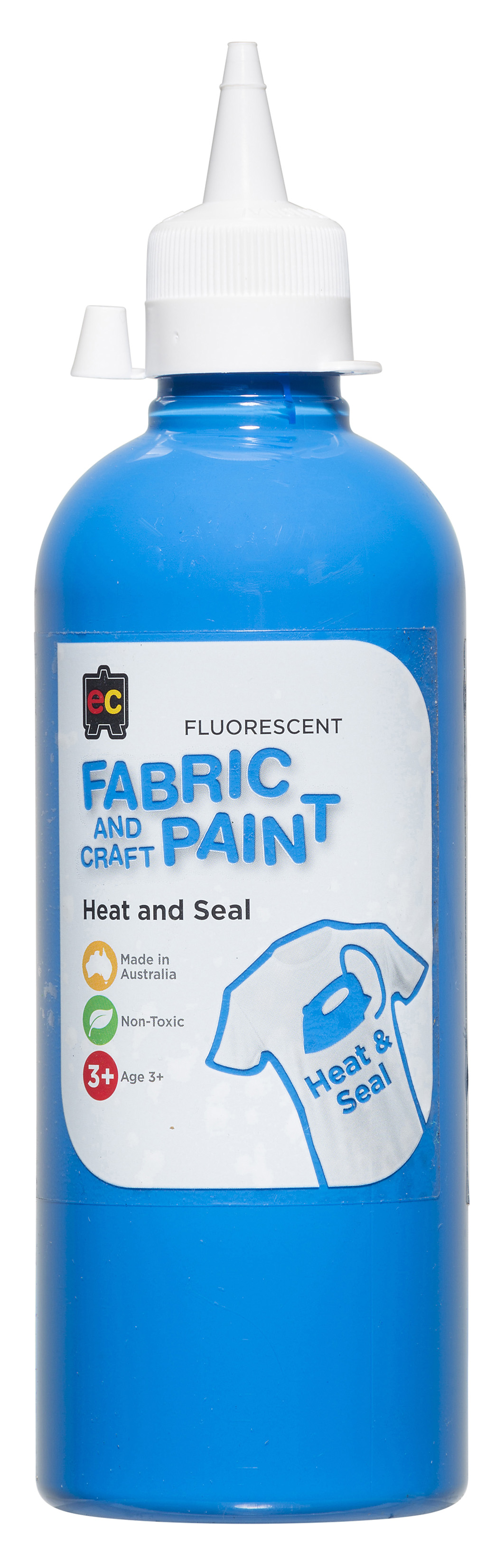 Fluorescent Fabric & Craft Paint 500ml - Flouro Blue