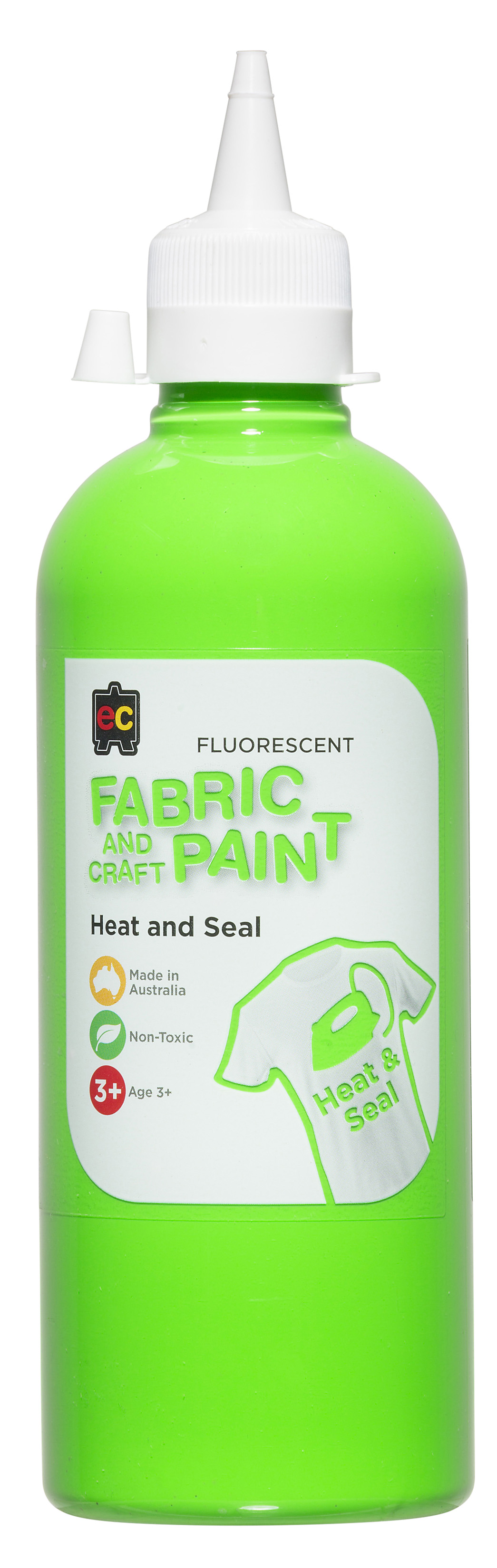 Fluorescent Fabric & Craft Paint 500ml - Flouro Green