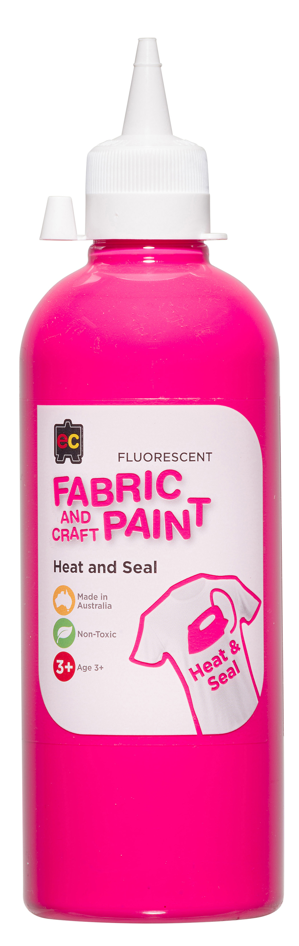 Fluorescent Fabric & Craft Paint 500ml - Flouro Pink