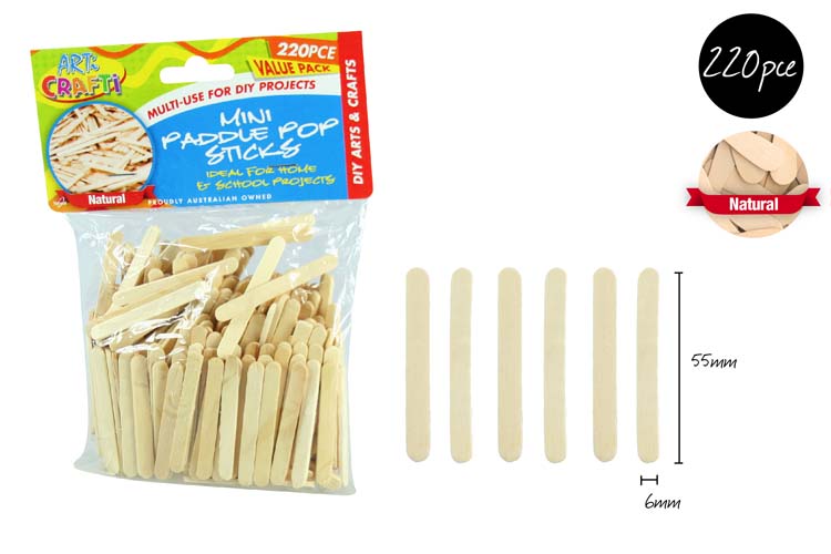 Popsticks Mini Natural 5.5 Cm  Pack of 220