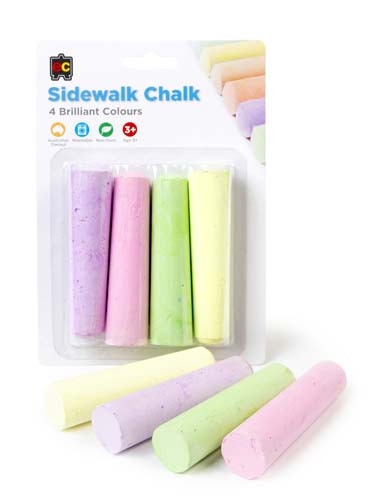 Sidewalk Chalk - EC Fluoro Colour Pack of 4