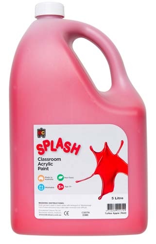 Splash Acrylic 5Lt Toffee Apple Red