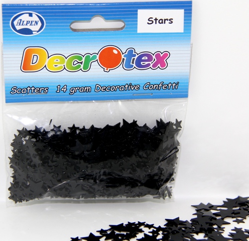 Decrotex Scatters - 14gm Stars Halographic Black 5 & 10mm