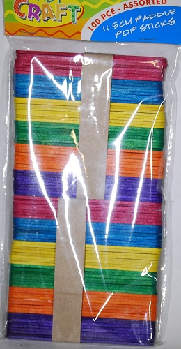 Popsticks - Std. Coloured Pack of 100