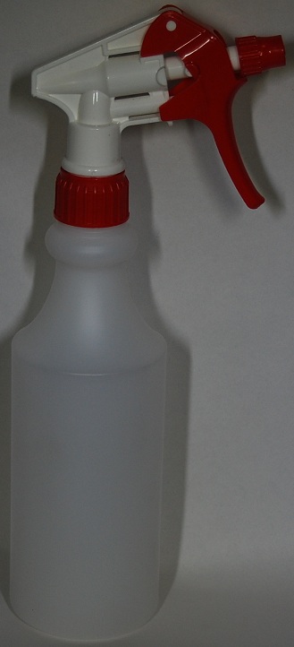 Complete Straight Sided Spray Bottle 500ml Red