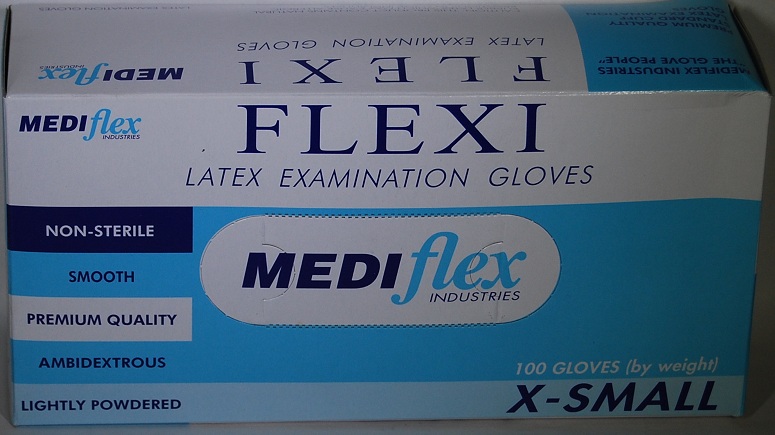 Gloves Latex Pdr.Mediflex Xtra-Small 100/box
