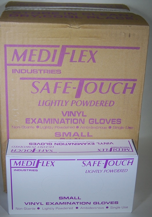 Safetouch Vinyl Clear Pdr Exam Gloves Small 100x10/Ctn
