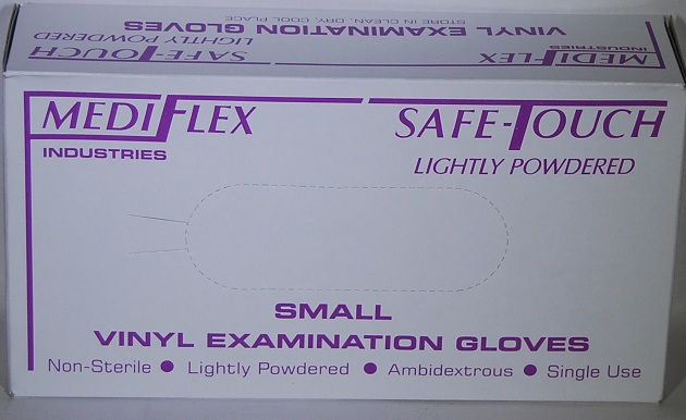 Safetouch Vinyl Clear Pdr Exam Gloves Small 100/box