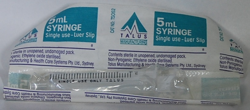 Plastic Syringes I/W 5ml