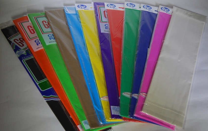 Crepe Paper Pack "A" Popular 12 Colours