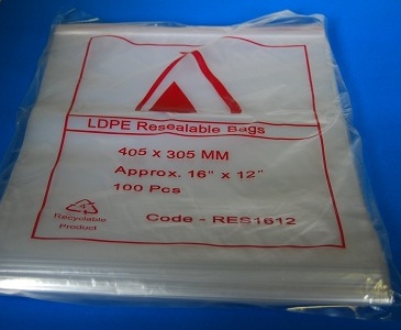 Resealable Bags 405x305mm Seal Pack of 100