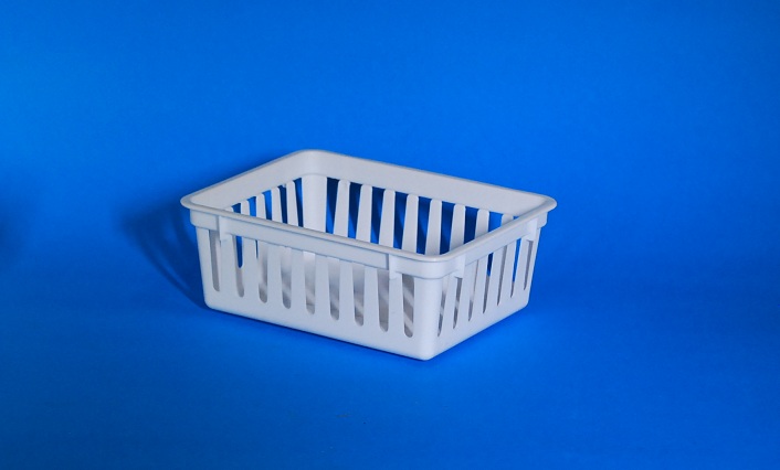 Plastic Basket 16x13x6cm Deep - White