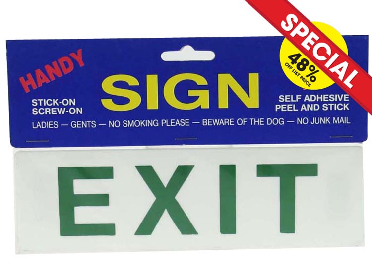 Exit Sign - Self Adhesive