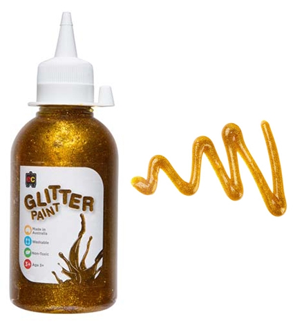 Glitter Paint 250ml Gold