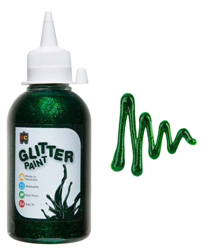 Glitter Paint 250ml Green