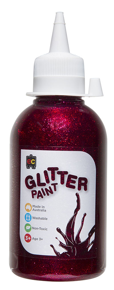 Glitter Paint 250ml Magenta