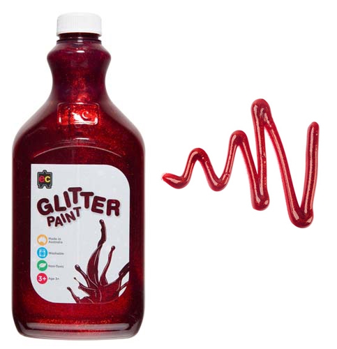 Glitter Paint 2Lt Red