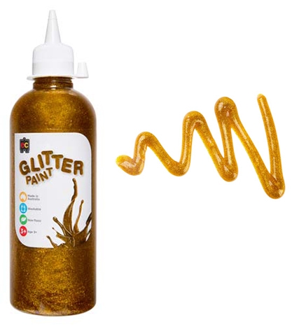 Glitter Paint 500ml Gold