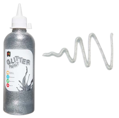 Glitter Paint 500ml Silver