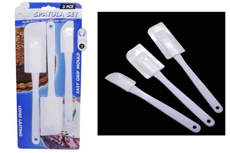 Spatula Set 3 White 6cm/9cm/10cm