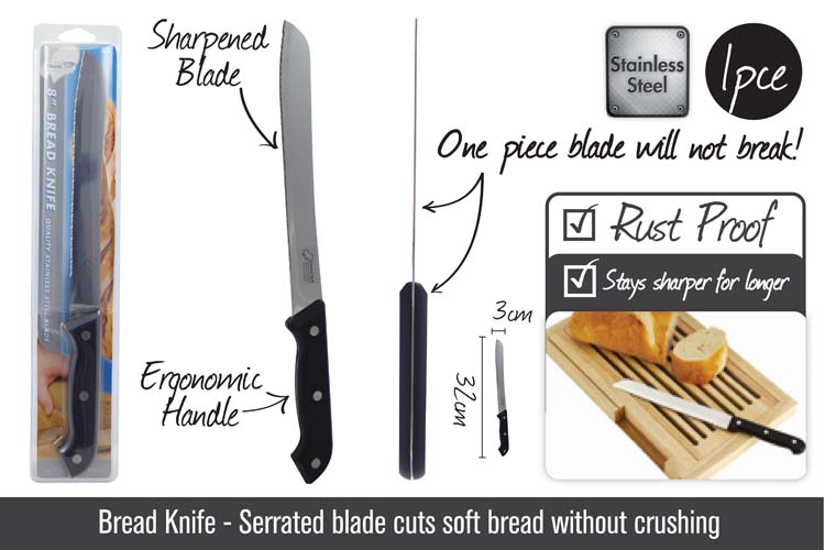 DuraChef Bread Knife Stainless Steel 8"