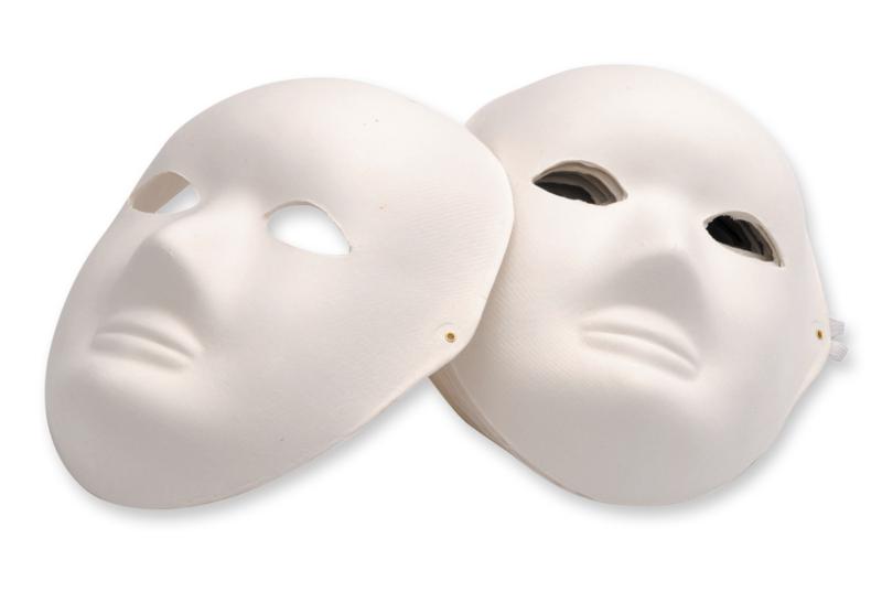 Mask Full Papier Mache Pack of 24