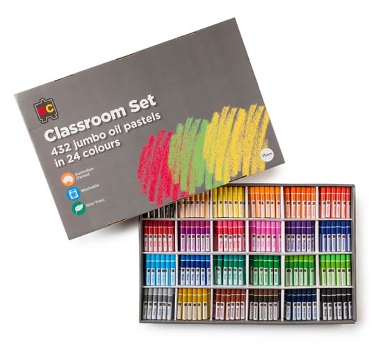 EC Oil Pastels Jumbo 24colours, Classroom Pack of 432