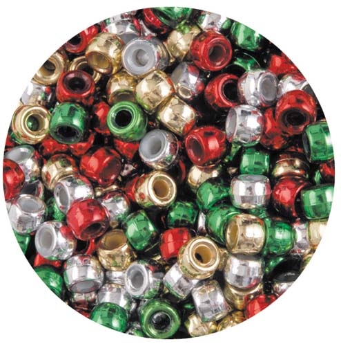 Pony Beads - 10mm Christmas Pack 1000pcs