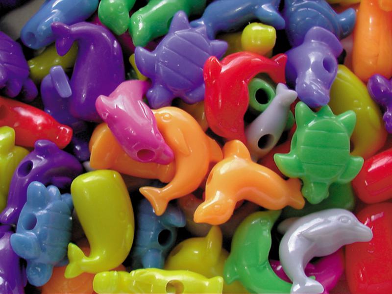 Pony Beads - Marine Neon Assorted Pack 60pcs