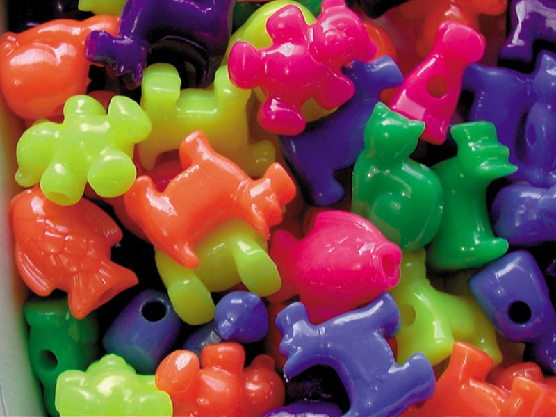 Pony Beads - Pet Neon Assorted Pack 60pcs