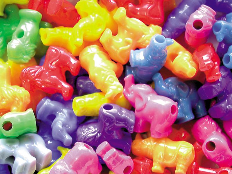 Pony Beads - Safari Neon Assorted Pack 60pcs