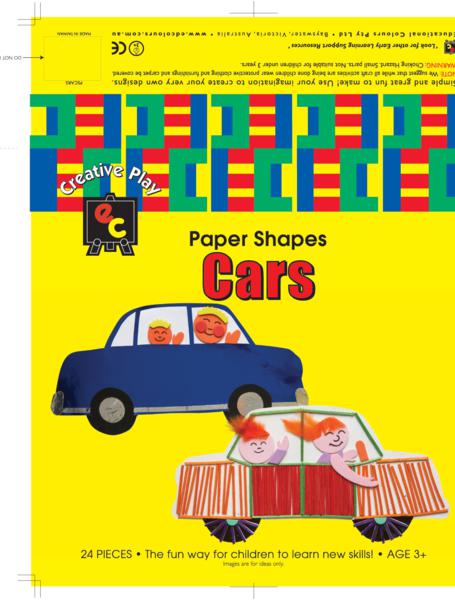 Fun Shapes Cars 27x14cm Pack of 24