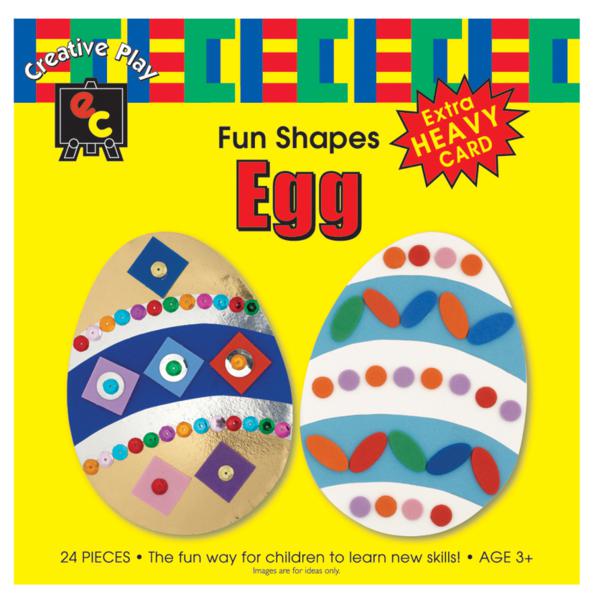 Fun Shapes Egg 15x13cm Pack of 24