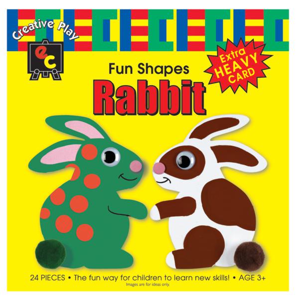 Fun Shapes Rabbit 15x15cm Pack of 24