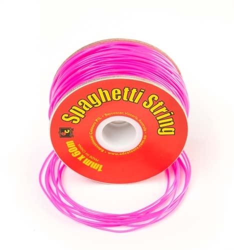 Spaghetti String 1mm x 60m Fluoro Pink