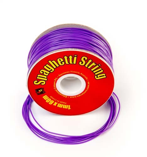 Spaghetti String 1mm x 60m Purple