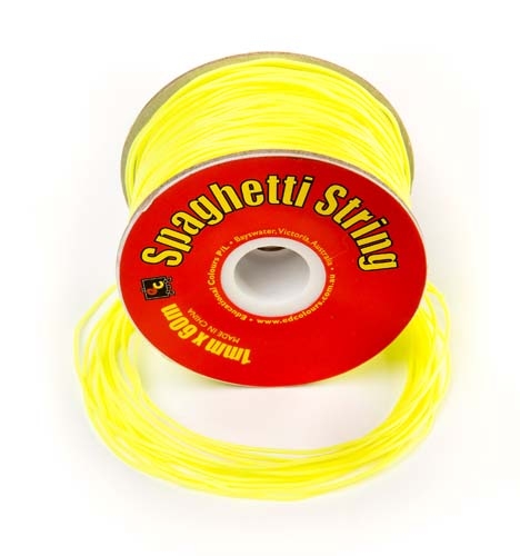 Spaghetti String 1mm x 60m Fluoro Yellow
