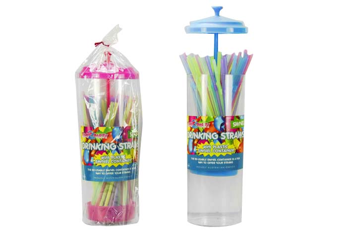 Drinking Straws (50) in Swivel Dispenser