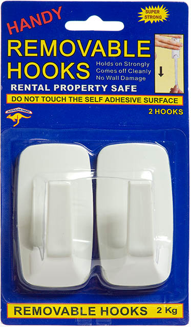 Handy Hooks Removable 2kg Large Pack of 2