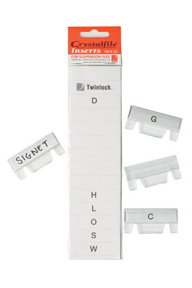 Twinlock Files Tabs Clear Box of 50