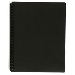 Display Book Tudor A4 20 Pocket Mat Cover Black Refillable