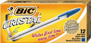 Bic Crystal Medium Blue Pack of 12