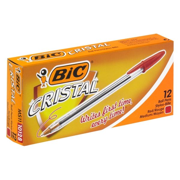 Bic Crystal Medium Red Pack of 12