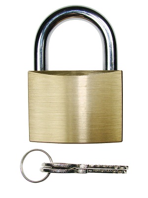 Padlock 50mm Brass Plated