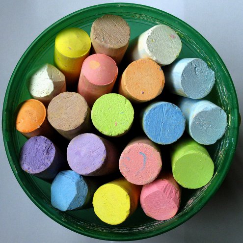 Sidewalk Chalk 7 Asst Cols Bucket of 20