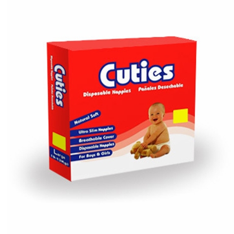 Cuties Disposable Nappies Large 9-13Kg 36 per Pack