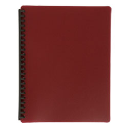 Display Book Tudor A4 20 Pocket Mat Cover Maroon Refillable